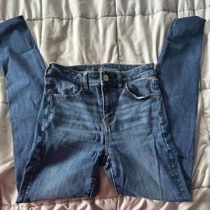 Dark blue high rise jeggings